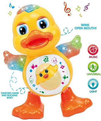 Mahi Zone Dancing Duck with Music Flashing Lights and Real Dancing Action_215M(Yellow)