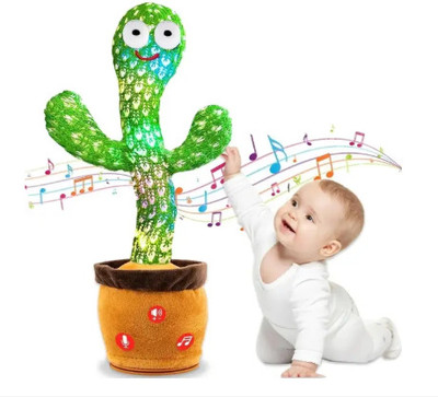 Safepath Dancing cactus Toy Talking Repeat Bluetech Singing Toy(Green)