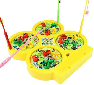 Jayaansh Traders Fishing Game For Kids Toy With Roating Fishing Board For Kids ( Multi Colour)(Multicolor)