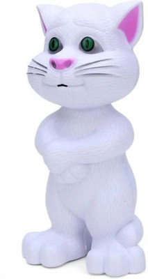 TOYACHI Talking Tom Cat Toy for Kids | Voice Repeating | Touch Activated 134(White)