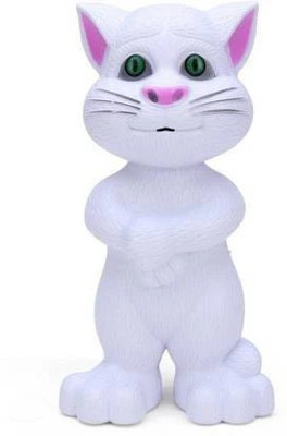 TOYACHI Talking Tom Cat Toy for Kids | Voice Repeating | Touch Activated 24(White)