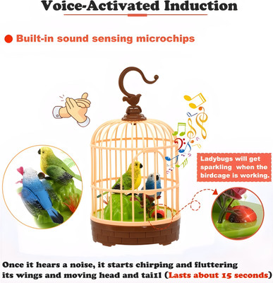 Zenex store Electronic Singing Flapping Parrot Musical Bird Toy Singing Parrot for Kids(Multicolor)
