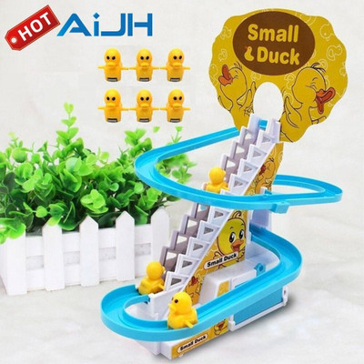 JD ENTERPRISE 68-Duck Slide Toy Set, Automatic Stair-Climbing Race Track Set-DUCK TRACK-106(Multicolor)
