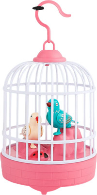 BITWEAVE Funny talking parrot bird in cage repeats voice for toddler fun(Multicolor)