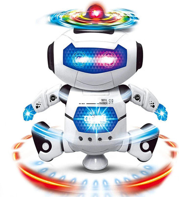 Gurukrupa Musical and Dancing Robot Toy For Baby Children's Toddlers With 3D Light Effects(Multicolor)