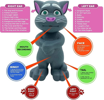 RIGHT SEARCH TALKING TOM CAT TOY FOR KIDS-33(Grey)