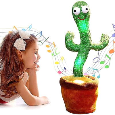 G G S Funny Dancing Cactus Plush Toy, Dancing Cactus Repeat What You Say, Electronic(Multicolor)