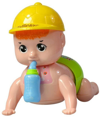 AS TRADERS Musical Crawling Baby Toy with 3D Lights & Sound for Babies4(Multicolor)