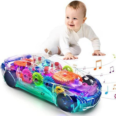 Kid Kraze Musical Concept Car 3D Lights Transparent Car_95(Multicolor)