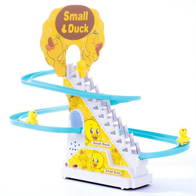 Fiddlys Automatic Stair-Climbing Ducklings Race Track Set Toy Escalator, Lights & Music(Multicolor)