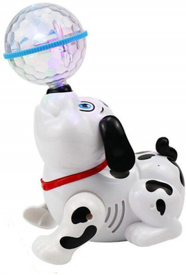 Zahuu Dancing Dog with Music Flashing Lights(Black, White)