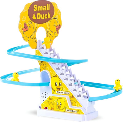 TOY NAGRI Little Lovely Duck Slide Toy Escalator Toy with Lights and Music(Multicolor)
