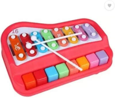 Tenmar Musical Multi Keys Xylophone and Piano for Kids8 (Red)(Red, Yellow)