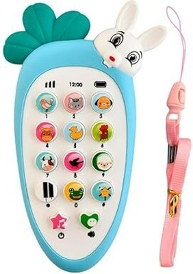 FUN EXPRESS Radish Style Cute Rabbit Face Pretend Play Cell Phone Toy for Kids(Multicolor)