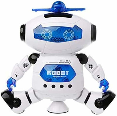Cairwi Creation Dancing Robot with Music, 3D Flashing Lights,360 Degree Rotation Toy for Kids(Multicolor)