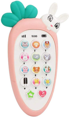 Tenmar Carrot/Radish Style Baby Cell Phone Toy With Light & Various Music Sounds32(Multicolor)