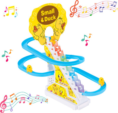 jvm Interactive Duck Stair Climbing Slide – light & Music Raceway Track for Kids(Multicolor)