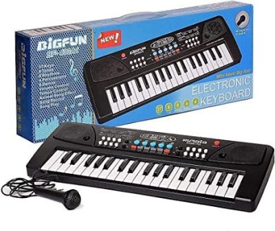 Haulsale BF-430 37 Key Piano Keyboard | DC Power Option, Microphone, Multi-Function-265(Black)