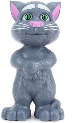 TOYACHI Talking Tom Cat Toy for Kids | Voice Repeating | Touch Activated 33(Grey)