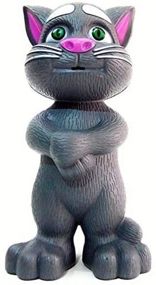 Suthar's Talking Tom Cat Toy for Kids Speaking Repeats What You Say - (Grey)(Grey)
