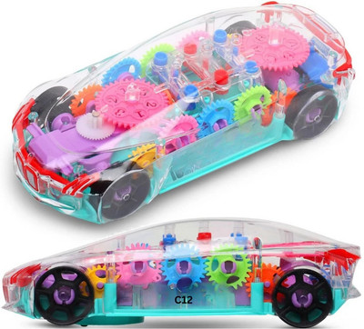 Kid Kraze Musical Concept Car 3D Lights Transparent Car_116(Multicolor)
