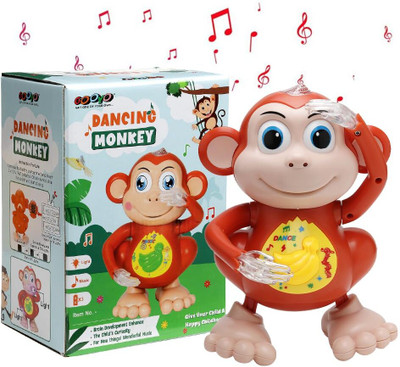 AR KIDS TOYS Monkey Toy with Musical Features Hand-Flapping and Left-Right Movements For Kids(Multicolor)
