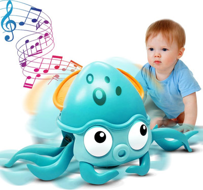 Pamidhar Crawling Crab Baby Toys Tummy Time Toy Gifts with Learning Crawl Music System(Green)