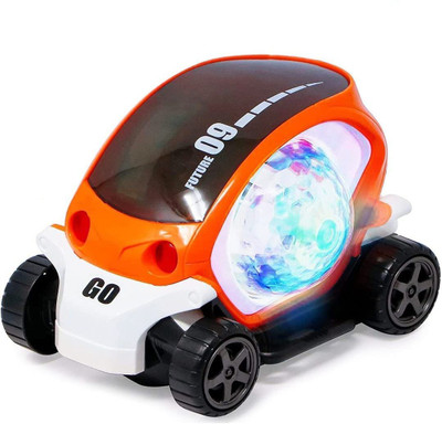mega shine future musical stunt car rotate 360° with flashing light & music(Multicolor)