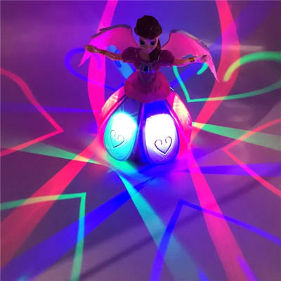 Mahi Zone Musical Angel Princess Toy Doll 360° Rotation Feature & 3D LED Lights_D220(Multicolor)