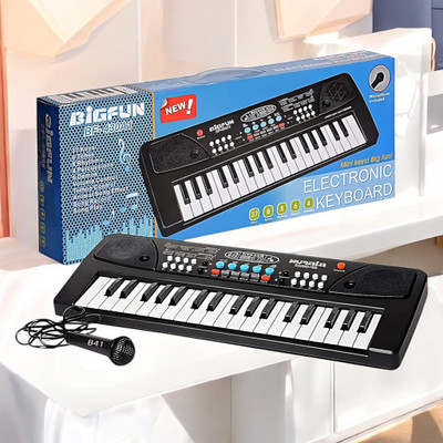 Kid Kraze 37-Key Musical Piano Keyboard with Microphone Songs Recording for Kids_P353(Black)
