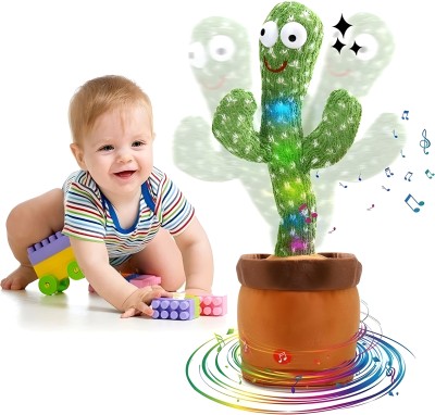 Zenex store Dancing Cactus Talking Toy Kids Baby Singing Wriggle Voice Recording(Green)