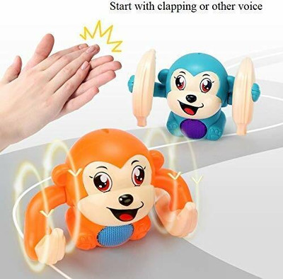 Just97 Dancing Monkey Musical Toy for Kids with Light, Sound and Touch Sensor MON10(Multicolor)