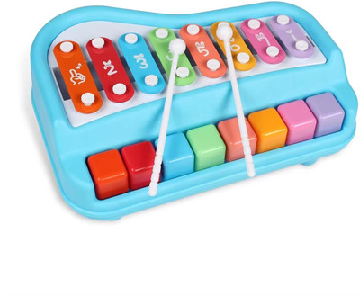 Pureey 2 in 1 Big Piano and Xylophone with 8 Multicolored Keys | 2 Sticks |Great Gift(Multicolor)