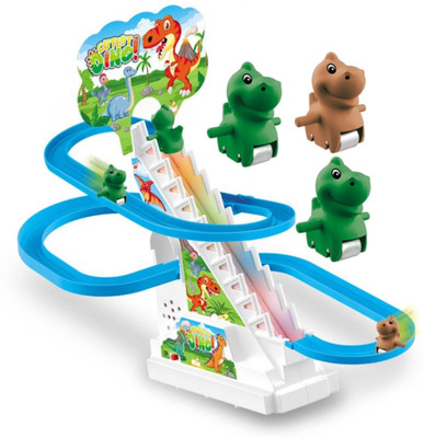 ZUNBELLA Little Lovely Dino Slide Toy Escalator Toy with Lights and Music(Multicolor)