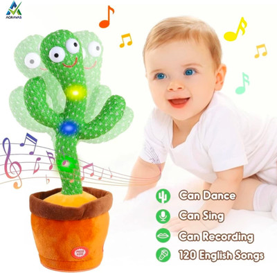 AGRAVAS Talking Dancing Cactus Toy Can Repeat What You Say(Multicolor)