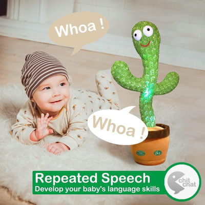 Sonpal Dancing & Singing Baby Toy, Records and Repeats What You Say, Fun Wriggle & Sing(Brown, Green)