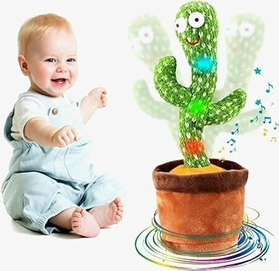ADEHA Dancing Cactus Toy, Talking Repeat Singing Sunny Cactus Toy 120 Songs(08(Multicolor)