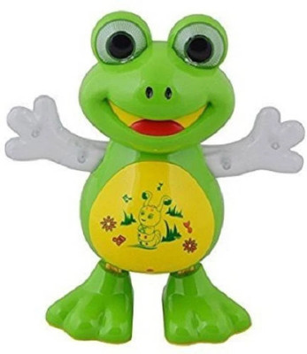Mahi Zone Musical and Dancing Frog with Lights, Toys for Kids_31M(Green)