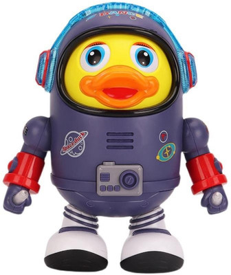 Skstore Baby Duck Toy Musical Interactive Toy Electric with Lights and Sounds Space(Multicolor)