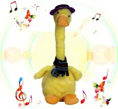 Pepstter Talking Dancing Duck, Mimicking Recording Plush Baby Toy (Color As Per Stock)(Multicolor)