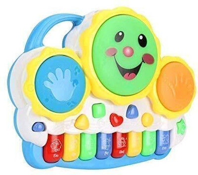 AESGOP Musical Drum & Electronic Piano Keyboard Toy with Animals(Multicolor)