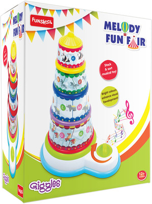 Giggles MELODY FUNFAIR , Stack N Sort this musical toy(Multicolor)