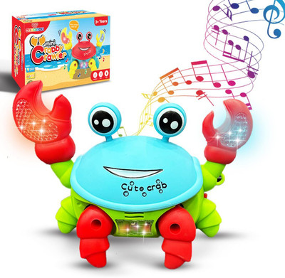 Wembley Crawling Crab Baby Musical Kids Toy LED Lights Walking Moving Toys for Toddlers(Multicolor)
