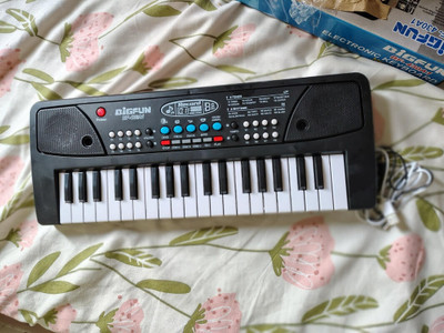 BIGFUN The 37 Key Piano Keyboard Toy with Recording, Mic and USB Cable for Power-20(Black)