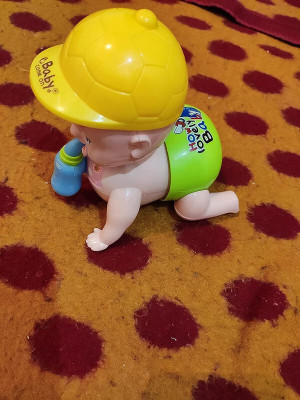 Haulsale Musical Crawling Baby Toy - Dazzling 3D Lights & Dynamic Sound-611(Multicolor)