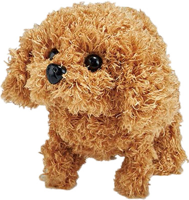 Joy Junction Walking and Barking Poodle Dog Soft Toy(Brown)