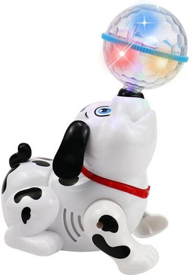 KHYALI Dancing Rotating Dog Toy with Music Sound 3D LED Light for Baby Children(Multicolor)