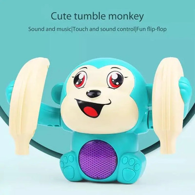 Kartik Traders 360° Dancing Spinning Monkey Toy with Sound & Lights – Fun Toy for Kids(Multicolor)
