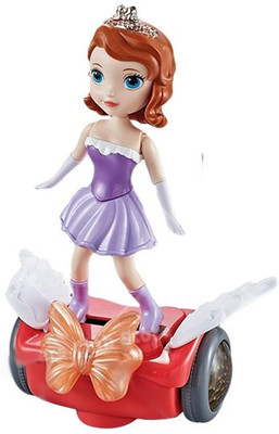 MAHADEV Toy Ice Princess Balancing Car Toy Doll Interactive Revolving LED Lights(Multicolor)