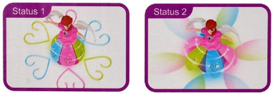 Mahi Zone Musical Angel Princess Toy Doll 360° Rotation Feature & 3D LED Lights_D418(Multicolor)